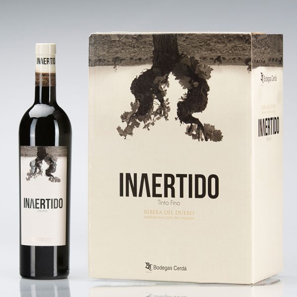 caja del vino invertido, un vino tinto fino 100%